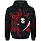 thumbnail image 4 of Sudadera con capucha holgada para hombre, sudadera con capucha con estampado de calavera y serpiente de sangre fresca para hombre, ropa de calle Harajuku Y2k para hombre, 4 of 5