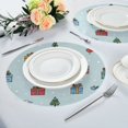thumbnail image 4 of 15.4" Round Placemat Set of 6 Polyester Fabric Place Mats Non-Slip Dining Kitchen Table Mats for Kitchen Party Decor Gifts and Birds, 4 of 5