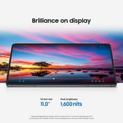 سامسونج جالكسي تاب S11 11 تابلت بشاشة عريضة مع قلم S، 128 جيجابايت، أندرويد 16، رمادي
