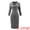 Black, variant on DARING DIVA 3/4 Sleeve Collared Vintage Tweed Midi Dress S Beige White