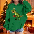 thumbnail image 2 of Lime Green Children Boy and Girl Sport Festival Christmas Brunch Long Sleeve Hooded Sweatshirts for Kid Crew Neck Dinosaur Pullover Kawaii with Hood 2026 14 Years, 2 of 9