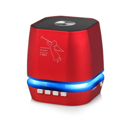 Blackberry Radio Lighting Wireless Bluetooth Speaker w/ FM Radio for BlackBerry Aurora,Q10, Z10, DTEK50, Priv, Leap, Classic, Z30 (Aristo), 9720, Q5 (Red) ()