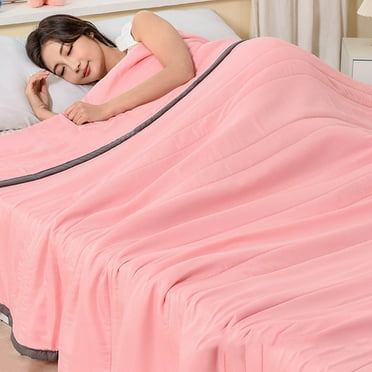 Xecvkr Summer Cooling Quilt Kids Soft Double Sided Blanket Ice Fiber Lightweight Comforter Night Sweats Hot Sleepers 100x140cm 1pc
