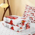 thumbnail image 5 of Erosebridal Fire Truck Zipper Twin Comforter Sets with Fitted Sheet and 2 Pillowcases, Fire Engine Zipper Bedding Set, White Red, Reversible, 5 of 7