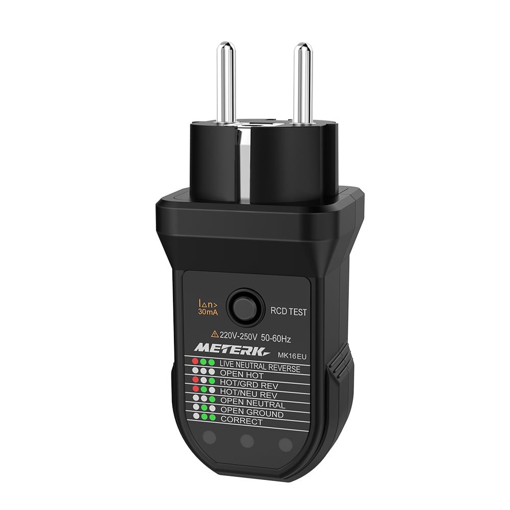 Details about   Socket Outlet Tester Circuit Polarity Voltage Wall Plug Breaker Finder RCD Test 