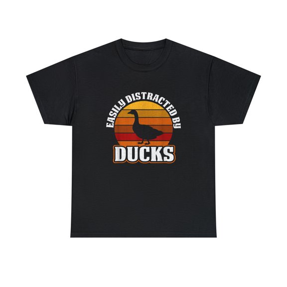 Easily Distracted By Ducks - Retro Funny Duck Lover T-Shirt