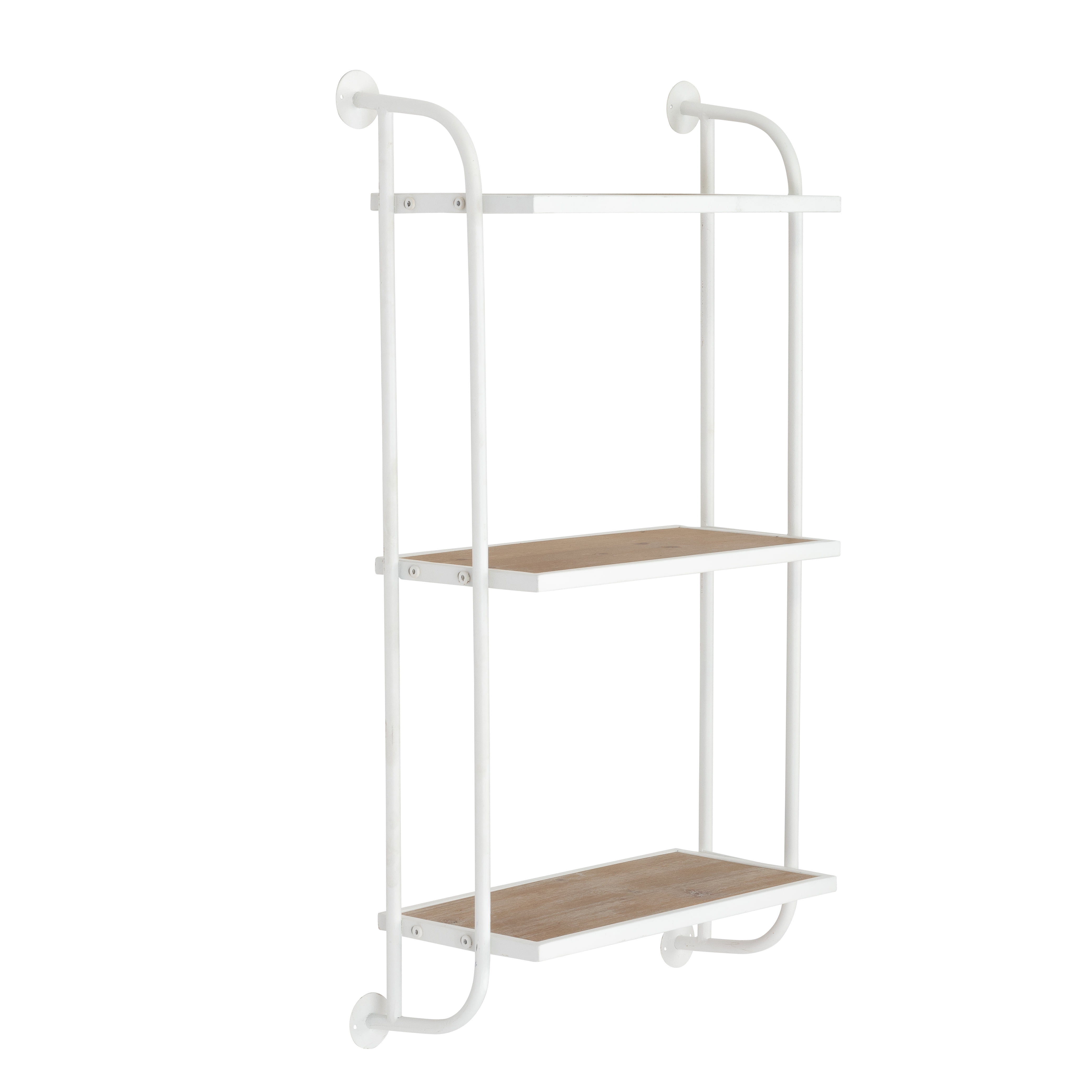 Aspire Home Accents 8 in x 18 in 3-Tier Distressed Floating Shelf
