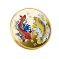 thumbnail image 3 of Moneda de la de Koi chino, regalos de negocios, colección de insignias, moneda para amigos Multicolor, 3 of 8