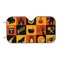 thumbnail image 4 of Uemuo Halloween Banner Symbols Pattern Accordion Car Windshield Sun Shade, Foldable Reflective Sun Visor for Car, Reflector Windshield Sunshade-Medium, 4 of 7