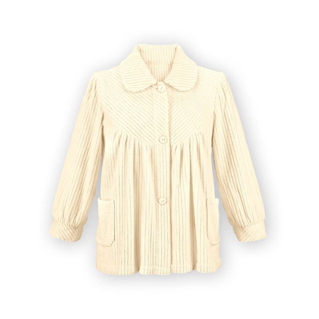 Colecciones de camisas de noche, etc., forro polar suave con botones para mujer