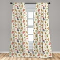 thumbnail image 5 of Ambesonne Christmas Curtains, Traditional Sweets, Pair of 28"x84", Multicolor, 5 of 5