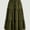 Army Green, variant on Women's High Elastic Waist Midi Skirt, Versatile for Spring and Fall, Front Knot Flowy Ruffle Botanical Print