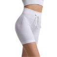 thumbnail image 3 of SAYOO - Calzoncillos de yoga para mujer, cintura elástica con cordón, pantalones cortos de punto ajustados SAYOO  Sexy, 3 of 5