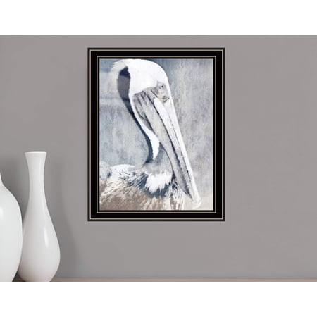 HomeRoots 529619 Horizontal Pelican Black Framed Print Wall Art