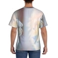 thumbnail image 3 of Vsdgher The Cat Looks in the Mirror Print Men's Dry Fit Mesh Athletic Shirts Moisture Wicking Tennis T-Shirt Tops, 3 of 9
