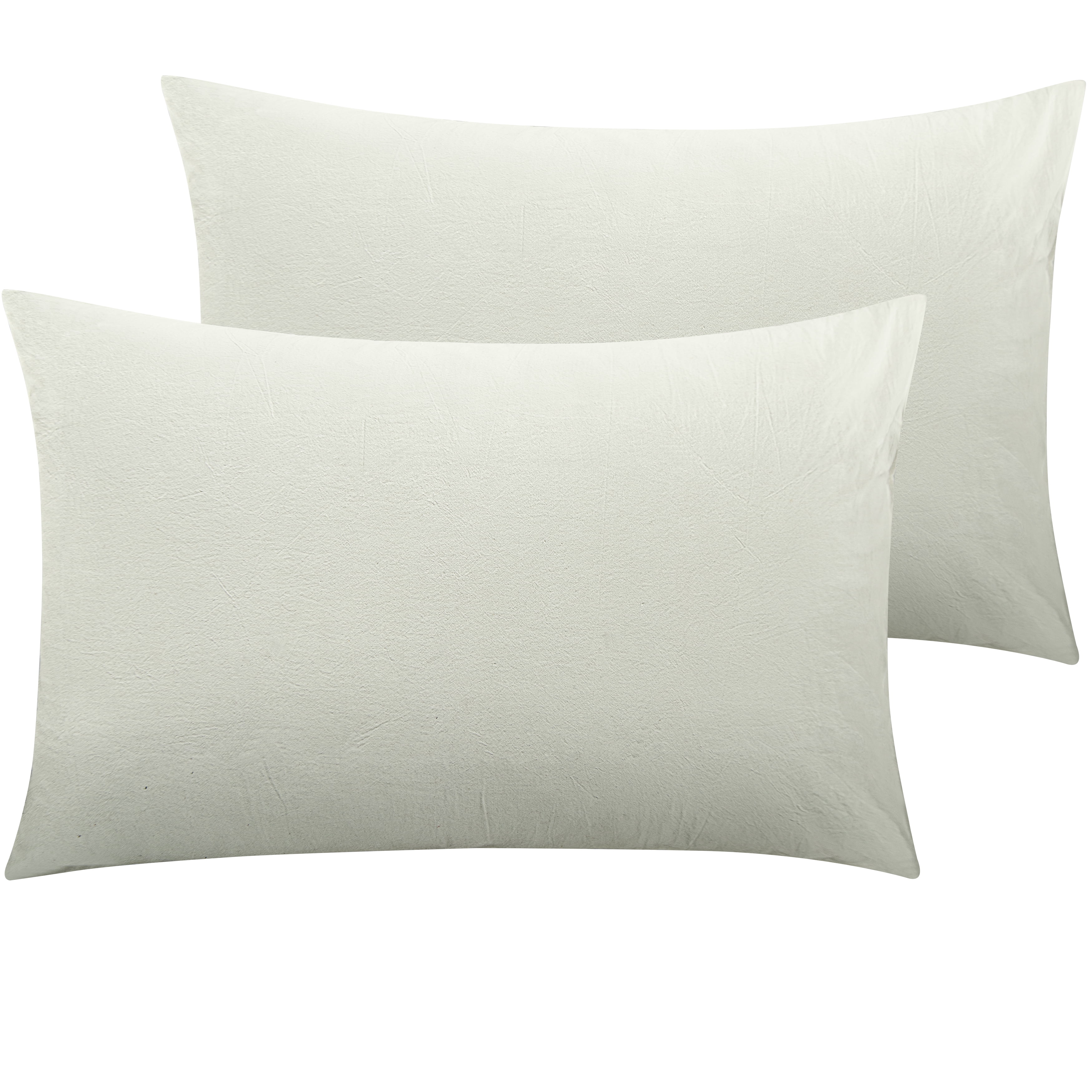 20" x 30" Queen Breathable NTBAY 100% Stone Washed Cotton Pillowcases Set of 2