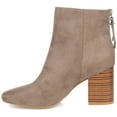 thumbnail image 3 of Journee Womens Audrina Back Heel Zip Stacked Heel Booties, 3 of 10