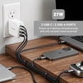 thumbnail image 2 of Xtreme Power 27W International Travel Adapter Wall Charger, 2 USB-C & 2 USB-A Ports, G/C/I Plug Types, White, 2 of 8