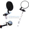 thumbnail image 4 of Par De Espejos Redondos Para Moto, Adaptables A Manillar De 22 Mm, Manilla Y Cuerpo Personalizados En Color Negro, 4 of 5