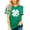 Mint Green, variant on Ploknplq St Patricks Day Shirts,green Shirt,shamrock Graphic Tees,women's Fashion Floral Print V Neck Short Sleeve Top T Shirt,lucky Teen Blouse,short Sleeve Shirts for Women Green L