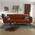 thumbnail image 3 of Novogratz Brittany Futon, Persimmon Linen, 3 of 24