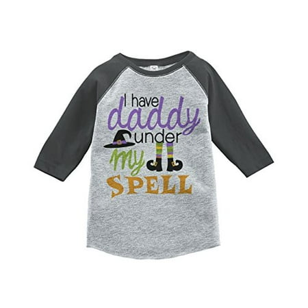 

Custom Party Shop Kid s Daddy s Under My Spell Halloween Shirt Grey