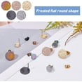 thumbnail image 4 of 1box 40pcs 10 style Flat Round Stud Earring Findings with Ear Nuts/Earring Backs & Loop Textured Mixed color 4pcs/style, 4 of 8