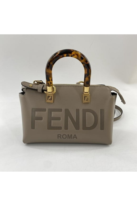 Pre-Owned FENDI By the Way Mini 8BS067 ABVL Bag in Brown Calfskin Leather