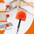 thumbnail image 3 of Cobweb Duster with Extension Pole,Spider Web Brush with Pole Extend ,Spiderweb Cleaner with Stage Telescopic Aluminum Pole,Spider Brush Cobweb for Outdoor & Indoor Cleaning, 3 of 7