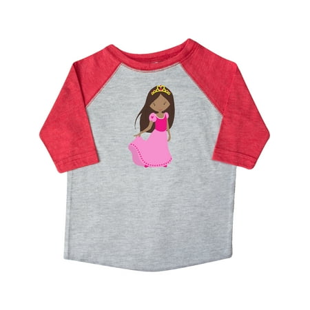 

Inktastic African American Princess Pink Dress Crown Gift Toddler Toddler Girl T-Shirt