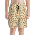 thumbnail image 2 of Cauagu Paw In Groovy Style Print Swim Trunks for Men,Youth Boys Swim Shorts Compression Liner Beach Shorts Boys' Swimming Shorts 7-20 Years Bathing Suit-Small, 2 of 7