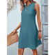 thumbnail image 5 of Vestidos de Verano para Mujer, para Vacaciones en la Isla, Sin Mangas, Cuello en V, Túnica Informal para Playa. Azul Mar XL, 5 of 10