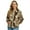 Floral Leopard Zebra Animal Print, variant on COEQINE Women's Bomber Jacket Zip Up Long Sleeve Varsity Shackets Lightweight Coat with Pockets, Stand Collar Loose Fit Casual Jacket Fall Winter Outfits, Small, Cow Daisy