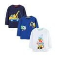 thumbnail image 2 of NAISIBABY Toddler Boys Long Sleeve T-Shirt 3-Pack, Cotton Fashion Graphic Crew Neck Casual Pullover Tops Multicolor 2T, 2 of 9