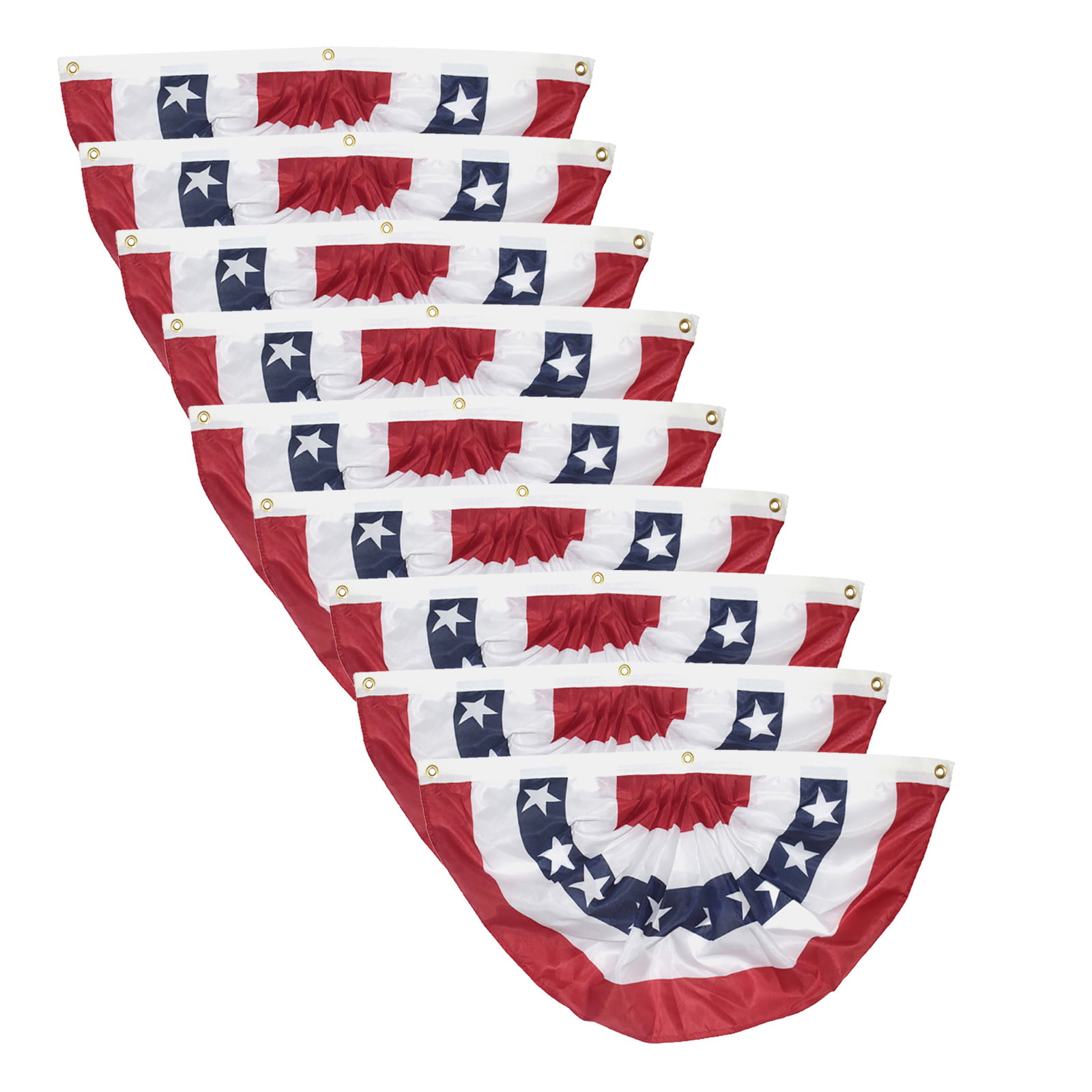 Bunting Fan Flag 3'x5' Wholesale Lot 5 Pack 3x5 USA American Stars Stripes U.S 
