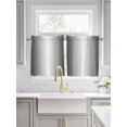 thumbnail image 2 of Half Window Curtain 36 Inches Long, Grey Ombre Window Treatment Curtain Drapes, Gray White Gradient Modern Abstract Art Small Tier Curtains for Bathroom Over Sink, 27.5"x36", 2 Panels, 2 of 7