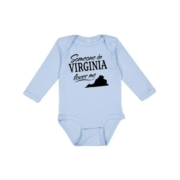 Inktastic Someone in Virginia Loves Me Boys or Girls Long Sleeve Baby Bodysuit