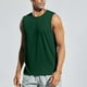 thumbnail image 4 of Chaleco sin mangas de color liso de verano para hombre - Lavado vintage informal, mezcla de materiales - Tallas US 4-16 (M-XXXXL), 4 of 8