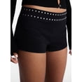 thumbnail image 4 of No Boundaries Studded Micro Shorts, 1.5'' Inseam, Women's Sizes XXS-XXL, 4 of 5