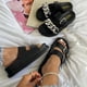 thumbnail image 1 of Zapatillas de verano con cadena de metal para exteriores, zapatillas de playa planas para mujer Wmkox8yii hj789, 1 of 2