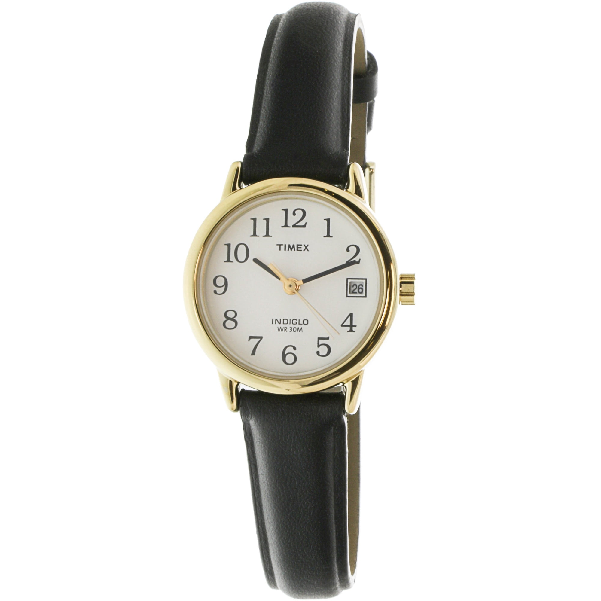 Timex Women's Easy Reader T2H341 Black Leather Quartz Dress Watch | Walmart  Canada