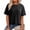 Black, variant on Short Sleeve T Shirts Womens Oversized Summer Crewneck Solid Color Tees Casual Basic Tops White L