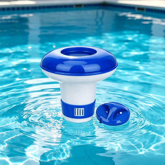 Mini Floating Pool Chlorine Dispenser,Chlorine/Bromine Tablet Floater for Spa,Hot Tub &,Fountain,Inflatable & Above-Ground Pools