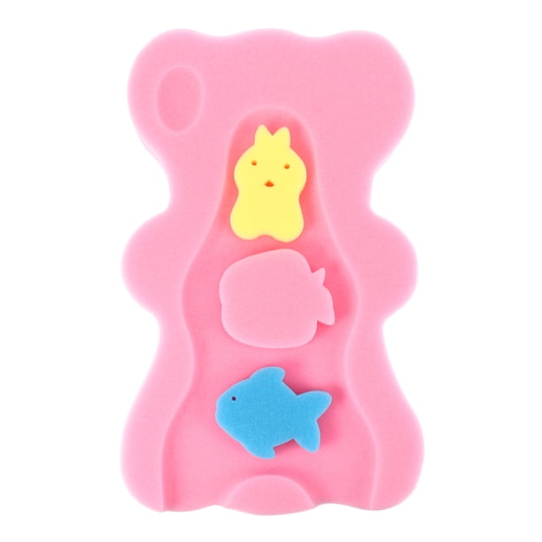 1 juego de alfombrilla de baño práctica para bebés, cojín de bañera para recién nacidos, adorable almohadilla de esponja para baño de bebés