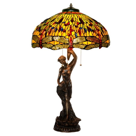Bieye L10448 20 Inches Dragonfly Tiffany Style Stained Gl Table Bieye L10448 20 Inches Dragonfly Tiffany Style Stained Gl Table Lamp With 100 Br
