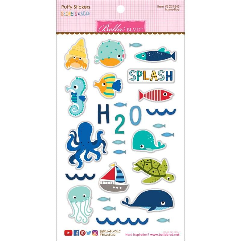 Secrets Of The Sea - Boy Puffy Stickers - Icons - Walmart.com