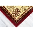 thumbnail image 6 of Glamour Thick Plush Oriental Area Rug Traditional Carpet Floral Medallion Design-206 (7'8"x7'8" Round,Burgundy), 6 of 21