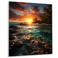 thumbnail image 2 of Designart "Beach Photo Sunset Charm VIII" Nautical & Beach Metal Wall Art, 2 of 5