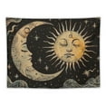thumbnail image 5 of Shiartex  Sun and Moon Tapestry, Aesthetic Black Dark Spiritual Tapestries Mystic Burning Sun with Clouds Star Wall Hanging decor for Bedroom 60x50inch, 5 of 6