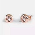 thumbnail image 3 of 2Ct Round Lab Created Morganite Women Stud Earrings 14K Rose Gold Plated Silver, 3 of 3